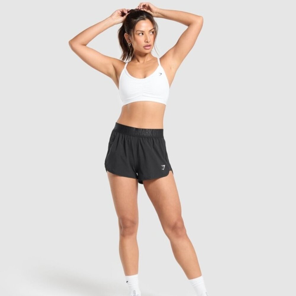 Gymshark Training Loose Fit Shorts Let Zip Pocket Mesh Lined Mesh Lined Logo M